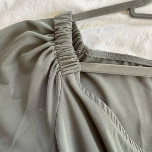 Tobi olive green wrap romper